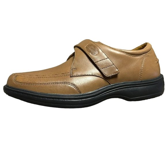 Dr Comfort Frank Brown Leather Adjustable Monk Strap Comfort Loafers Mens 10 W main image 14